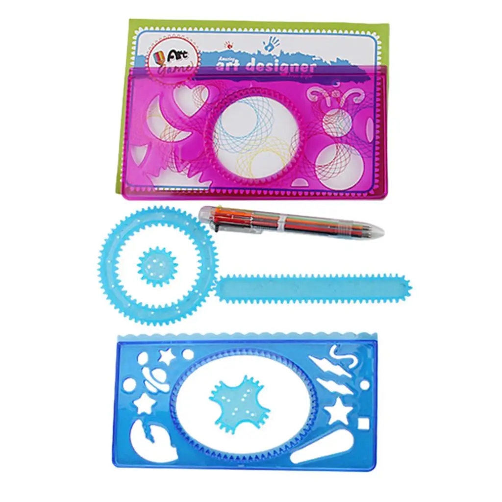 

Plastic Geometric Ruler Stencil Spiral Art Students Supplies