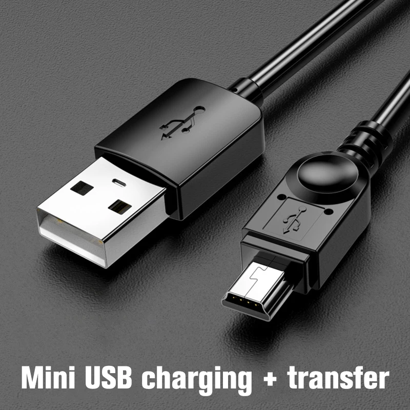 Мини USB-кабель 0,25 м/1 м/2 м/3 м, кабель USB для быстрой зарядки и передачи данных для MP3, MP4 плеера, автомобильного видеорегистратора, GPS, цифровой камеры, HDD, Mini USB