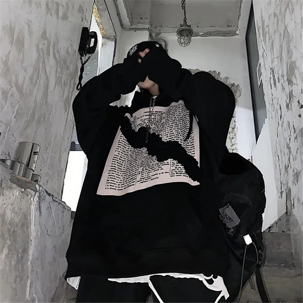 

2022 Толстовка в стиле хип-хоп, уличная одежда, свитшот с креативным принтом, пуловер с капюшоном, Повседневная Толстовка в стиле Харадзюку, Ве...