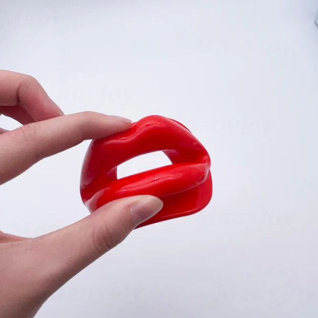 Sexy Lips Soft Rubber Female Oral Mouth Gag Open Fixation Mouth Stuffed Oral Sex Gag for Women Adult Game Sex Products 3