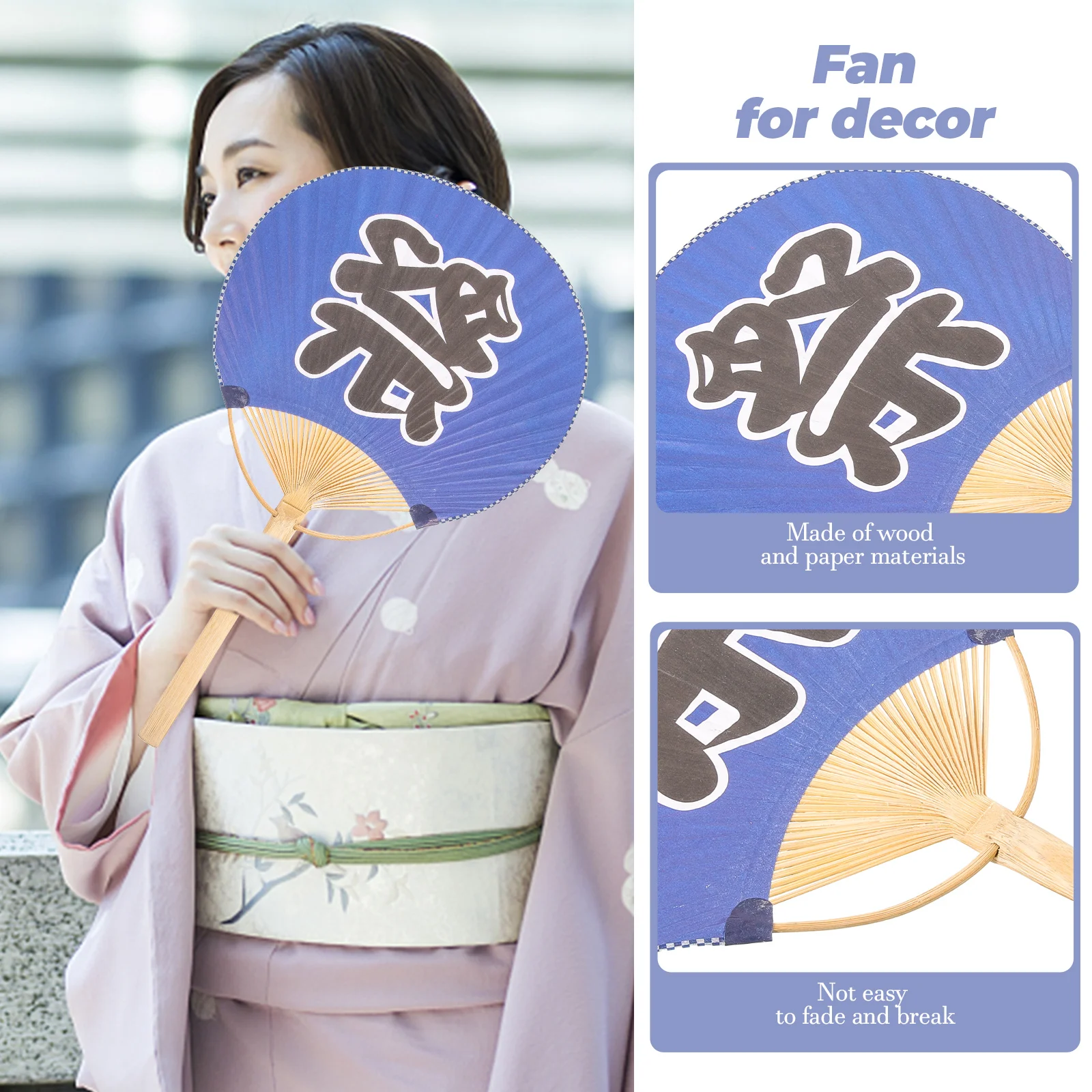 2 шт. декор веера в японском стиле ручной работы из дерева для бумаги традиционная