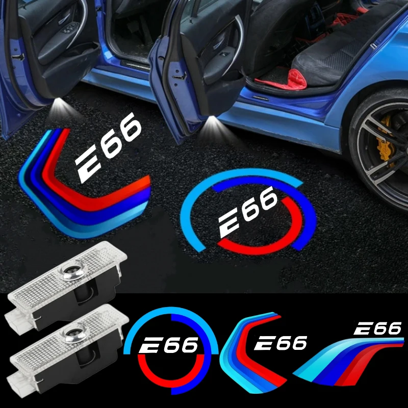 

2Pcs LED Car Door Welcome Lights Projector Courtesy Ghost Shadow Lamp for 7 Series E66 2003-2015 Logo Auto Interior Accessories