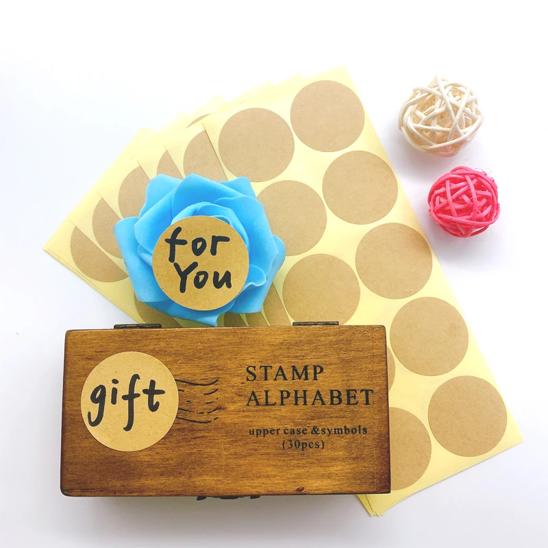 

100pcs/lot Blank Round Kraft Seal Sticker For Handmade Products Gift Sealing Sticker DIY Stickers Scrapbooking