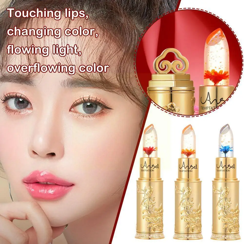 

Flower Jelly Flower Lipstick Color Change Lipstick For Women Makeup Cosmetics Flower Lip Balm Moisturizer Lipsticks Wholesa G2P7