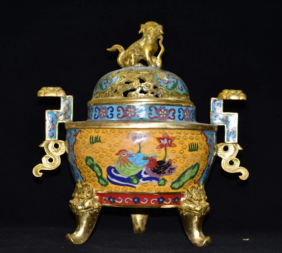 

13" Tibetan Temple Collection Old Bronze Cloisonne Enamel Suzaku Xuanwu Qinglong white tiger four beasts set Town house Exorcism