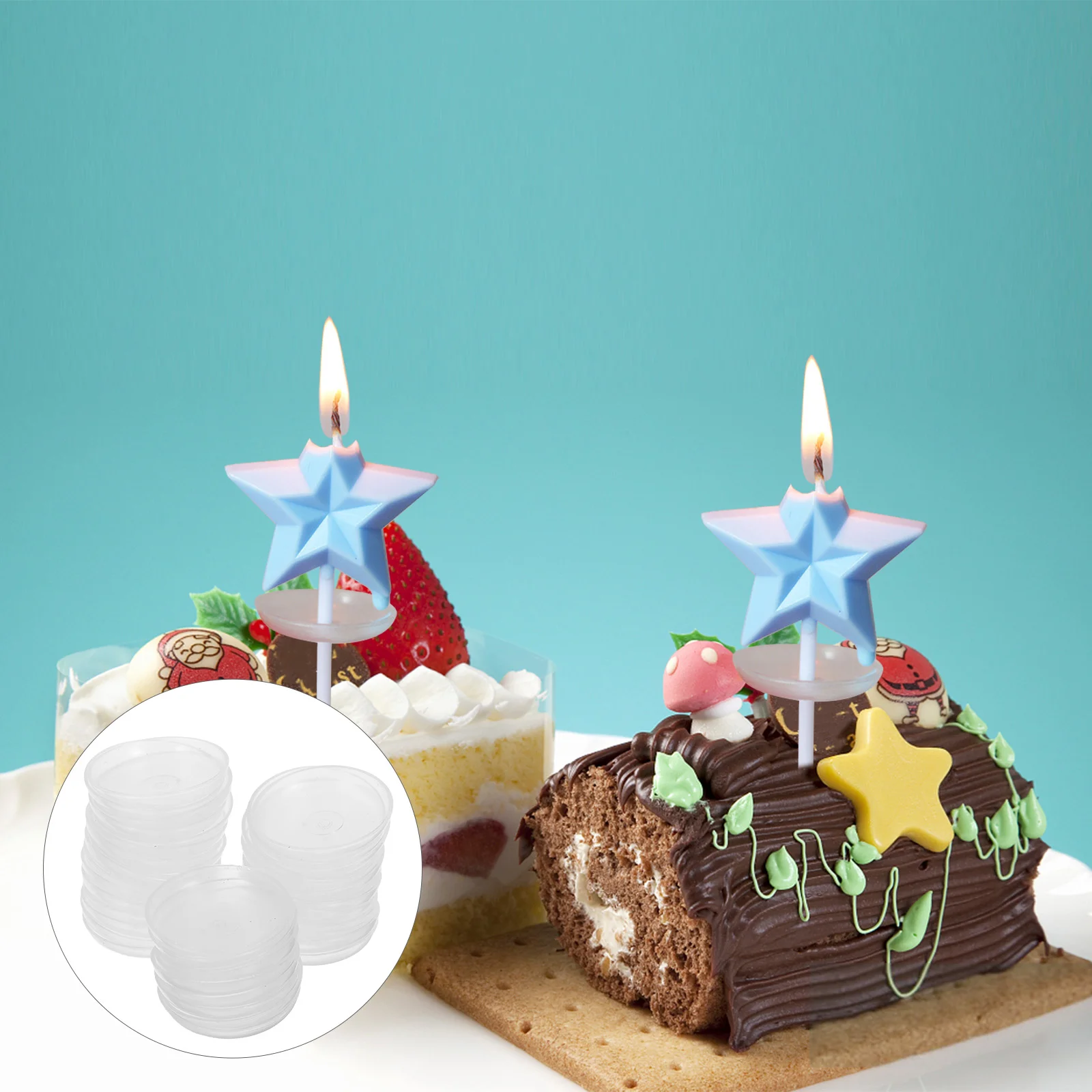 200 шт. пластиковый лоток защита от капа для свечей торта воска удаление диска