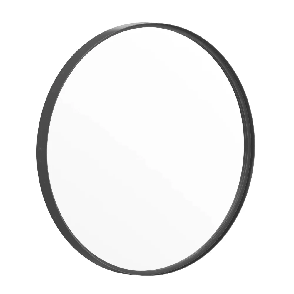 

Jennifer 27.5" x 27.5" Black Modern Wall Mounted Mirror