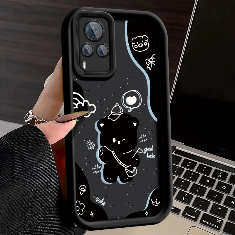 Милый мягкий чехол с рисунком Мишки Тедди панды для VIVO Y75s Y72t Y10 Y77e t1 Y55s Y52s Y53s Y50t Y33s