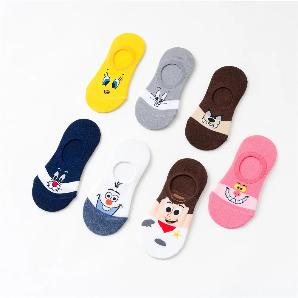 

2021 New Hot Selling Cotton Lovely Female Boat Socks Cartoon Socks Personality Female Socks