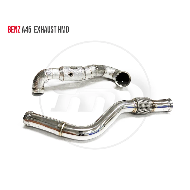 

HMD Exhaust Manifold Downpipe for Benz A35 A45 A45S CLA45 GLA45 Car Accessories With Catalytic Converter Header Without Cat Pipe