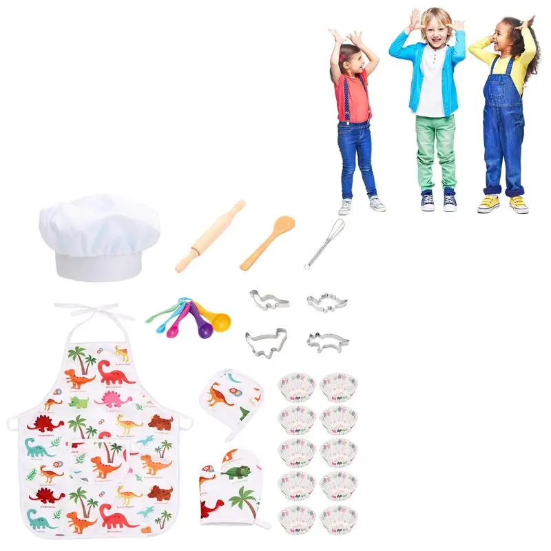 

Children's Baking Set Kids Cooking And Baking Gift Set With Storage Case Complete Cooking Supplies For The Junior Chef Kids