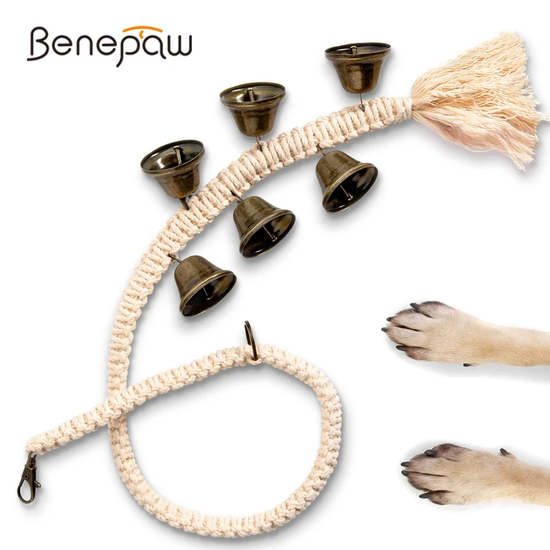 

Benepaw Quality Hanging Door Bells For Dogs Puppies Durable Antique Puppy Pet Bell For Potty Training Ring To Go Outside