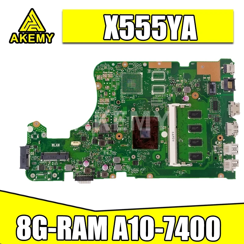 

Free usb board For Asus X555Y X555YA X555YI X555D X555DG A555D K555Y Laptop mainboard Motherboard 8G-RAM A10-7400