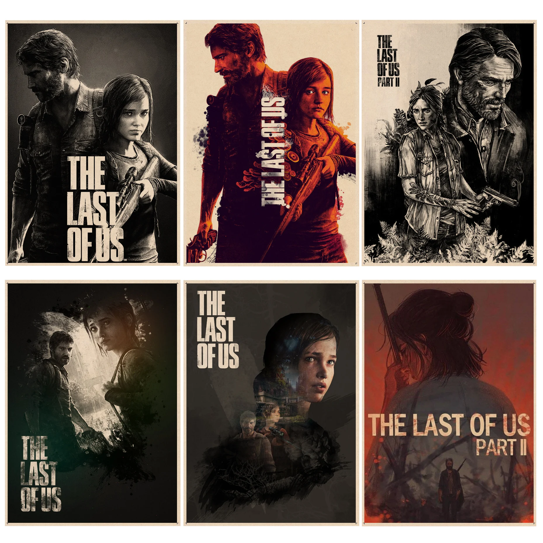 

The Last Of Us Part Art Poster Vintage Room Home Bar Cafe Decor Kawaii Room Decor