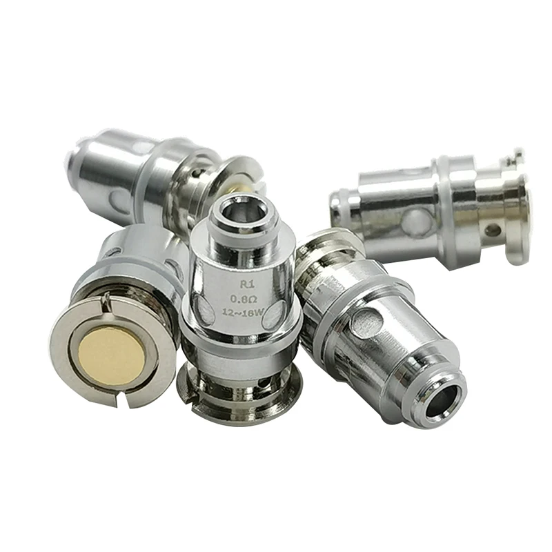 

5 шт./компл. запасные части Серебряная катушка R1 0,8 Ом для VOOPOO VINCI Mod Pod/VINCI R Mod Pod/размер P22 AIO/Finic P18