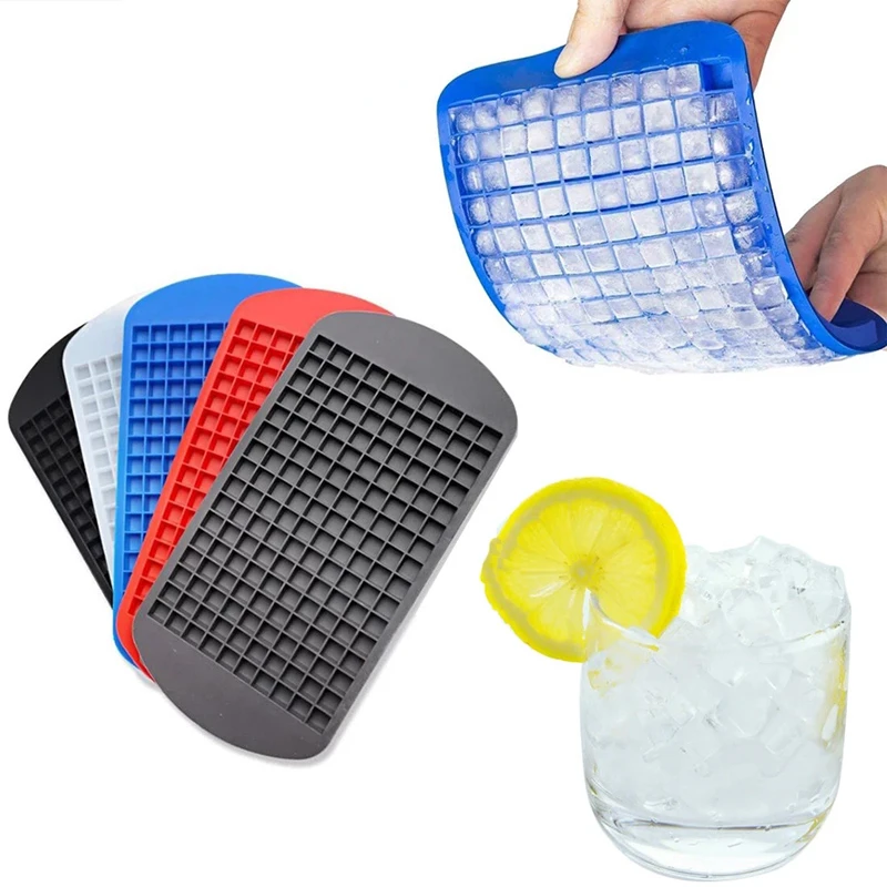 

160 Grids Ice Cube Tray Food Grade 160 Cavity Silicone Bar Ice Cube Tray Mini Ice Cubes Small Square Mold Ice Maker Kitchen Tool