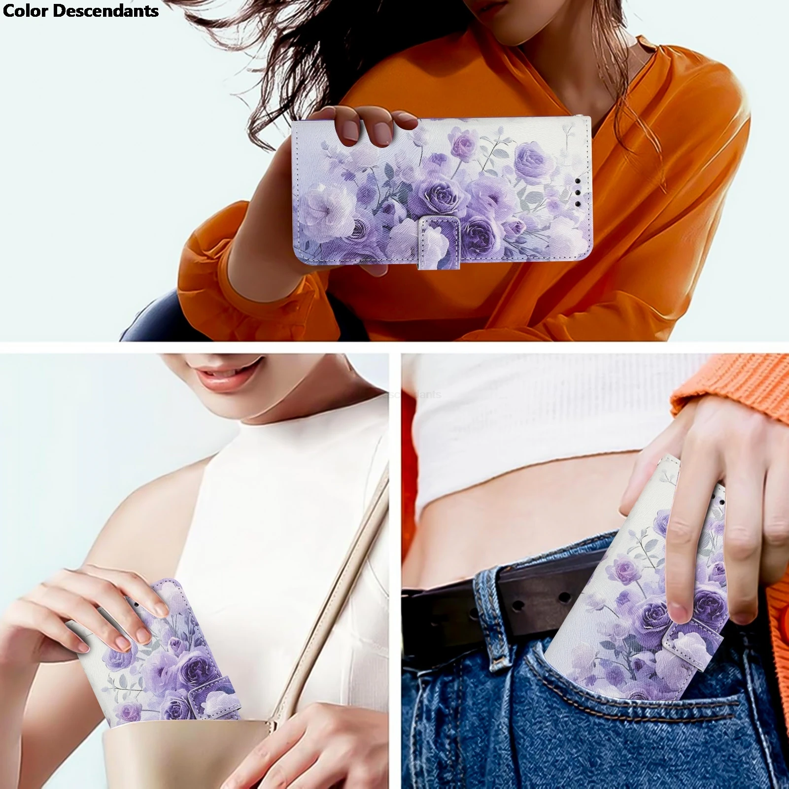 Чехол с рисунком колокольчиков-бабочек для Tecno Spark Go 2024 2025 2023 K17 Pop 7 8 9 5G 4G кобура