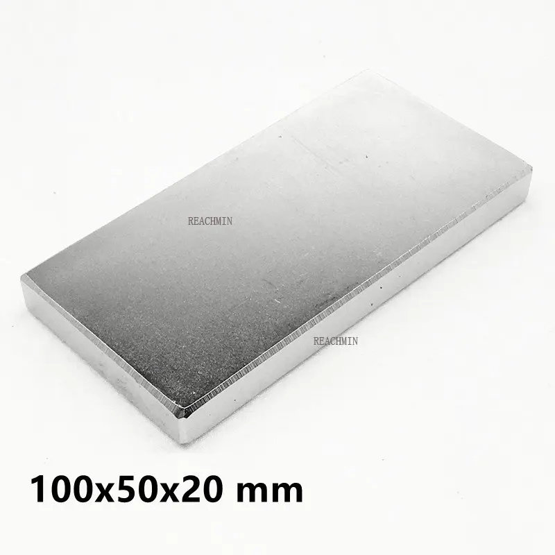 

1PC 100x50x20 Big Cuboid Block Magnets 100x50x20mm Neodymium Magnet 100mm*50mm Permanent NdFeB Strong Magnets 100*50*20