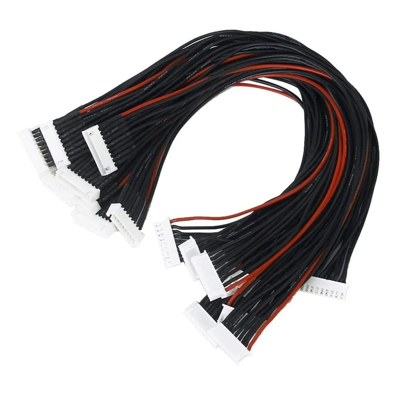 

10 Pcs JST-XH 8S LiPo Balance Wire Lead Extension Cable 30cm 22Awg for RC Car and Plane LiPo Battery Balance Charging