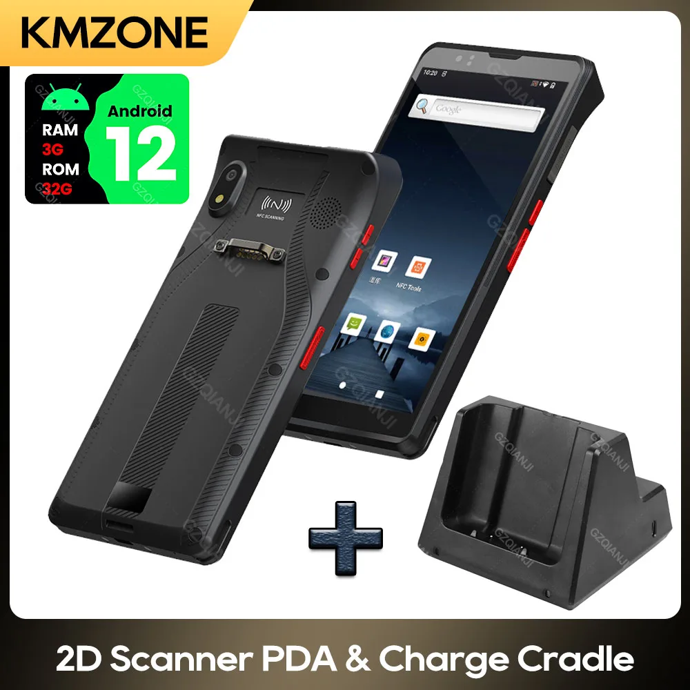 

Android 12 Handheld Terminal Data Collector PDA 4G with 2D Barcode Scanner Charge Wifi Bluetooth NFC 6inch Touch Screen 3G+32GB