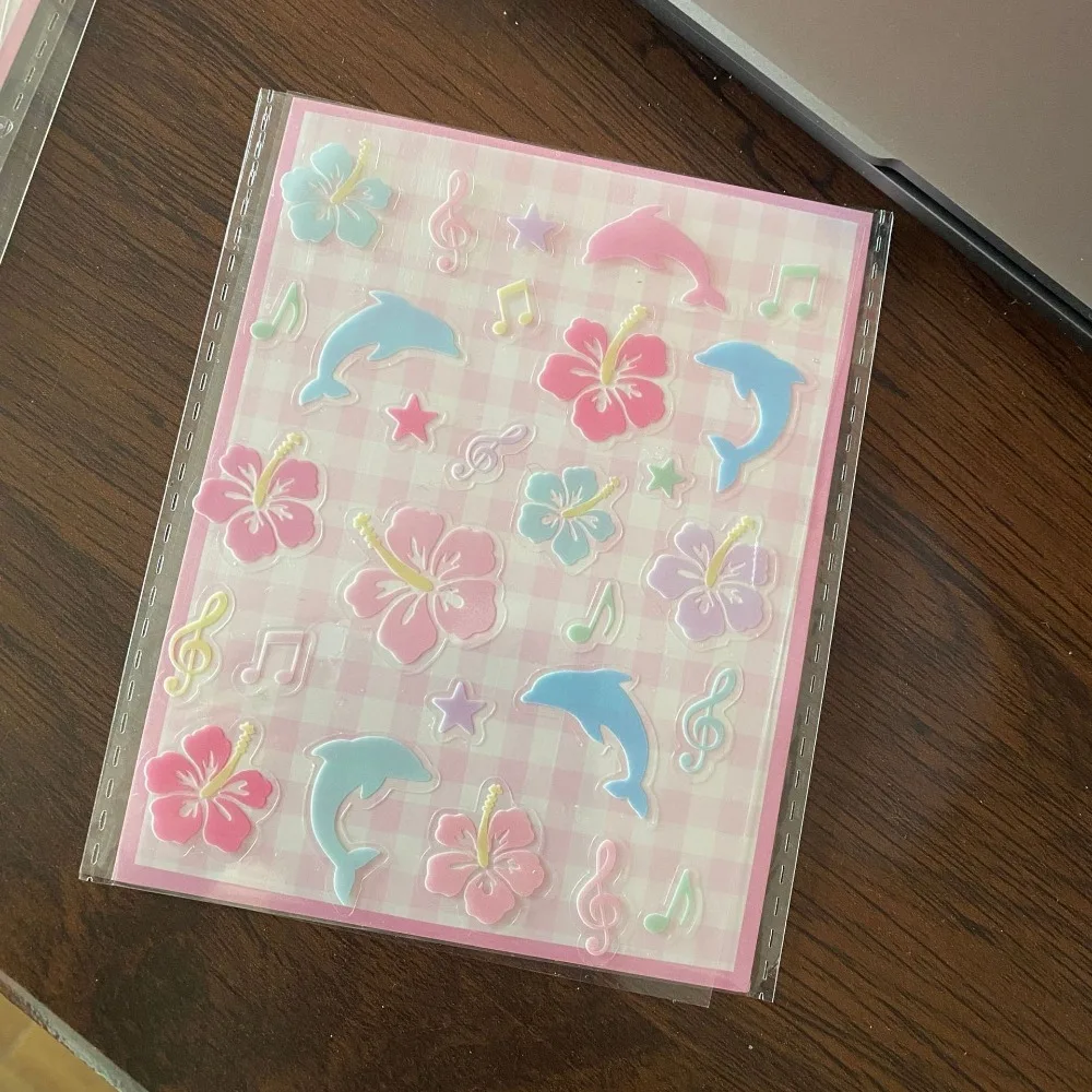 

3D наклейка дельфин гибискус