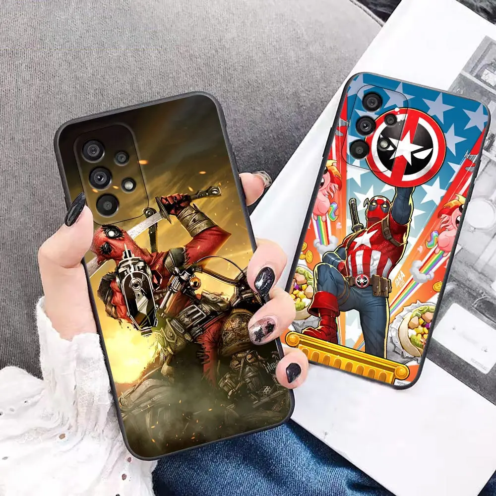 

Marvel Funny Deadpool Comics Phone Case For Samsung Galaxy A72 A71 A52 A51 A42 A32 A31 A02s A21 A12 A11 A01 A02 A03 Black Cover