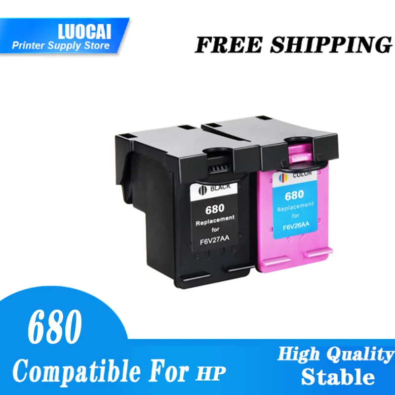 

New 1BK+1C For HP680 Ink Cartridges Compatible for HP Deskjet3638 3838 3636 2678 5088 2676 2677 2678 4678 4538 3776