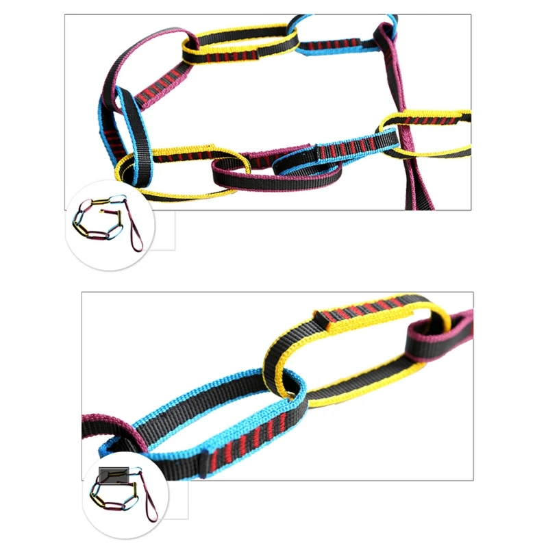 

Rock Climbing Tree Rigging Sling Webbing Loop Daisy Chain Rope Climbing Equipmen