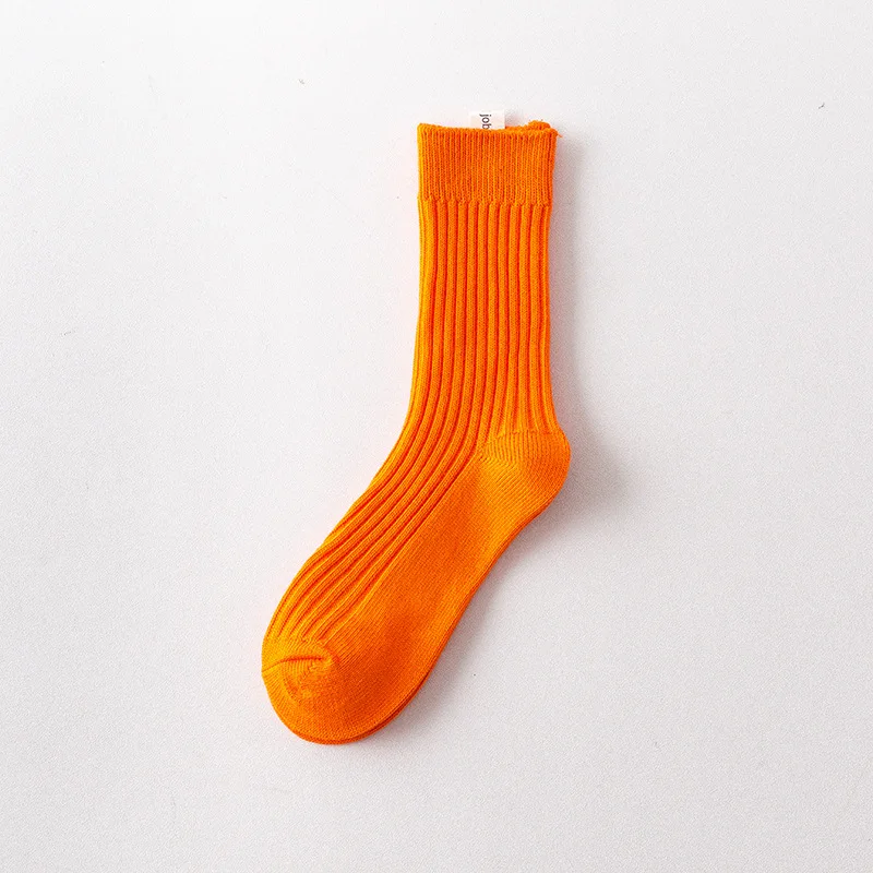 Men's sports socks comfortable and casual tube socks pure colorall-match cotton socks Unisex Socks Solid Middle Tube womansocks