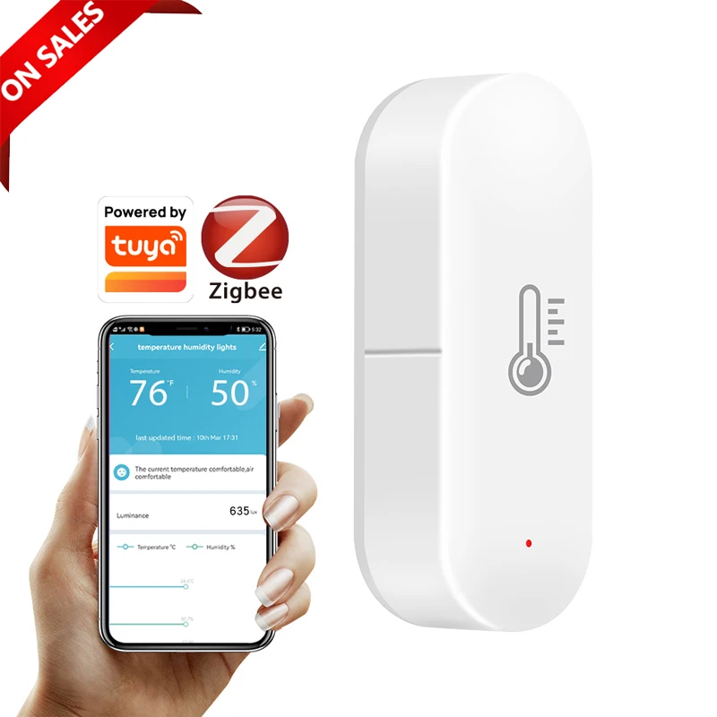 

AUBESS Tuya Smart Wifi Temperature And Humidity Sensor Indoor Hygrometer Controller Monitoring APP Control For Alexa Google Home