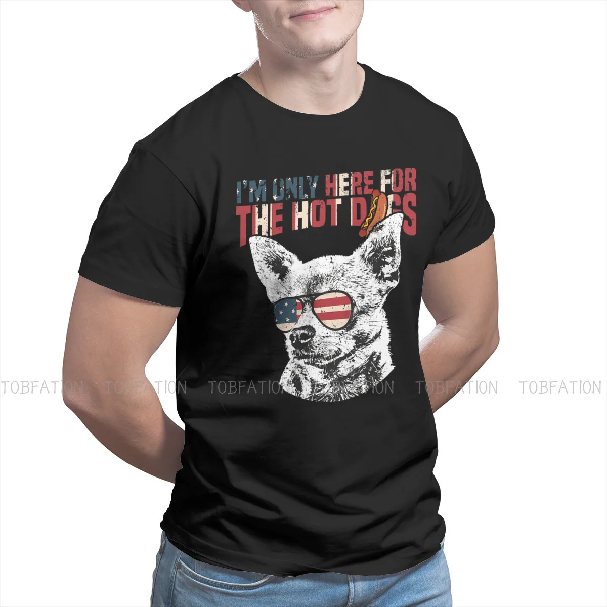 

Оригинальные футболки собака Чихуахуа Lovers 4 июля, оригинальная Мужская футболка, хипстерская одежда, размер S-6XL