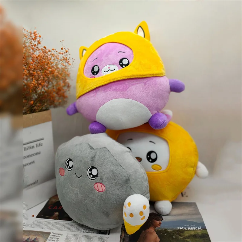 Игрушка плюшевая Lankybox кукла 40 см Акула Фокси Рокки липкая Кенни набивная