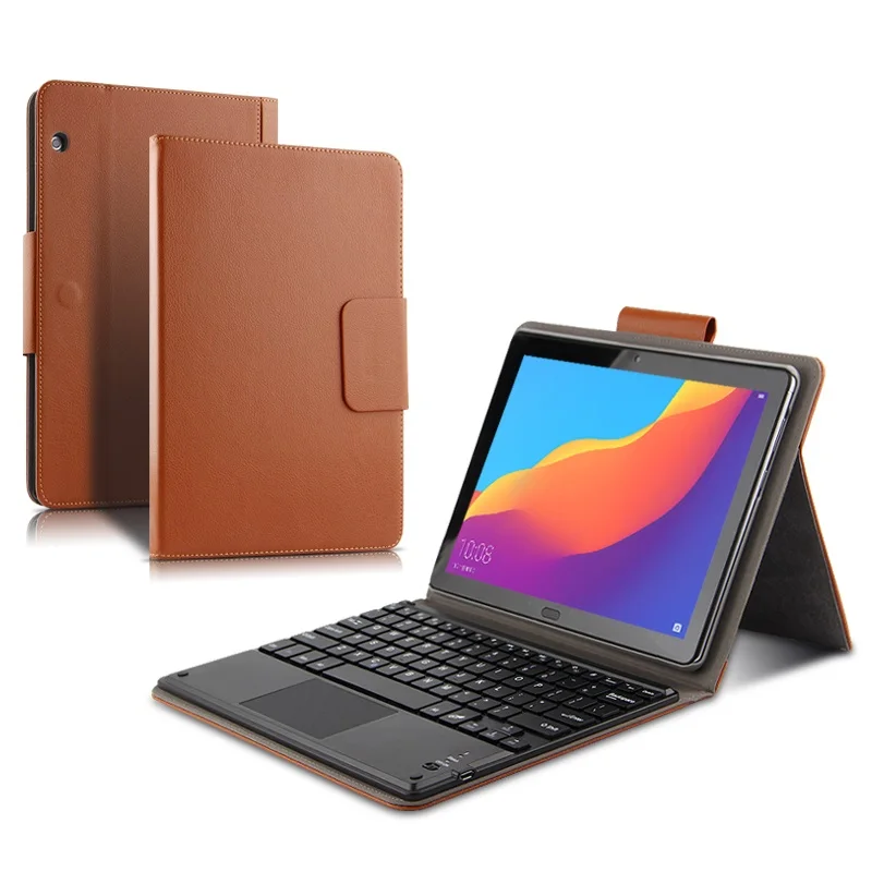 

Чехол из искусственной кожи с Bluetooth-клавиатурой для Huawei MediaPad T5 10 AGS2-W09/L09/L03/W19, защитный чехол-подставка для планшета 10,1 дюйма, чехол + ручка