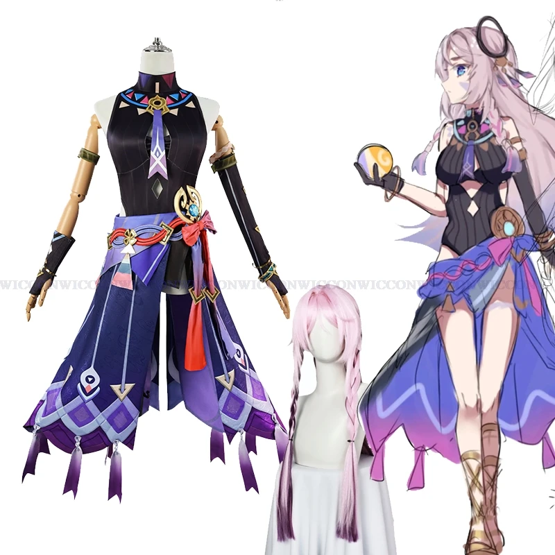 Citlali Косплей Костюм Парик Игра Genshin Impact Хэллоуин Рождество Карнавал Comic Con