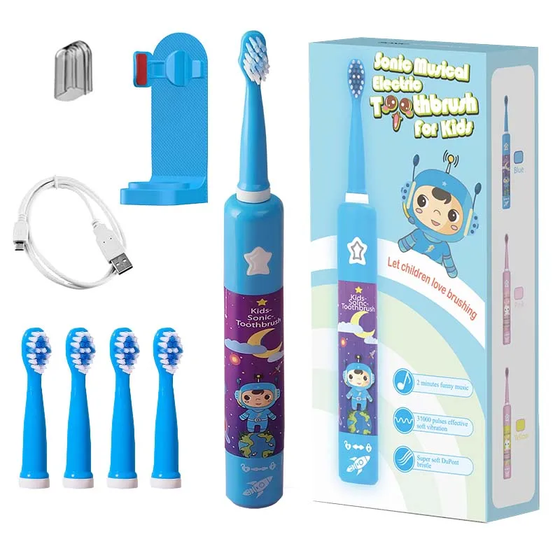 Music Electric Toothbrush For Children Child Cute Toothbrush Battery Clean Mouth Tooth Decay Soft Fur  Gift Kid enlarge