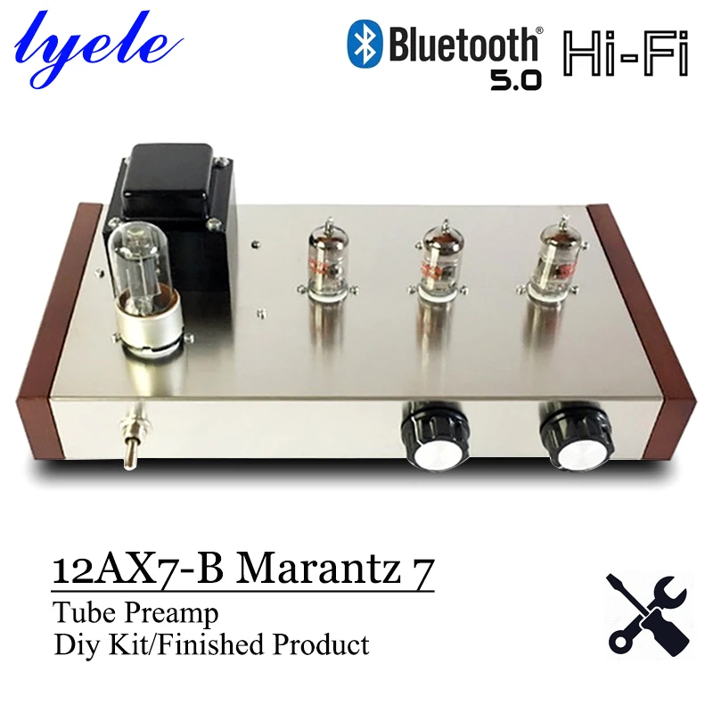 Lyele Audio-preamplificador de Audio Marantz 7 12ax7b, Kit de bricolaje, sonido cálido y delicado, Bluetooth 5,0, preamplificador de sonido