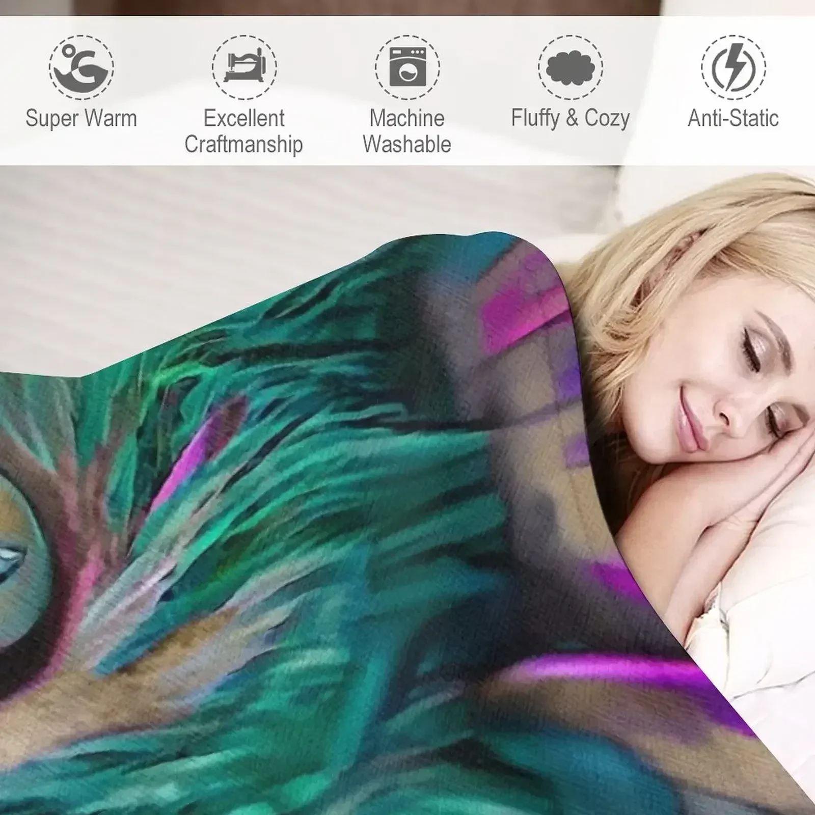 Мара verde кот чат леа рош картины котенок Плед Тяжелые движущиеся одеяла