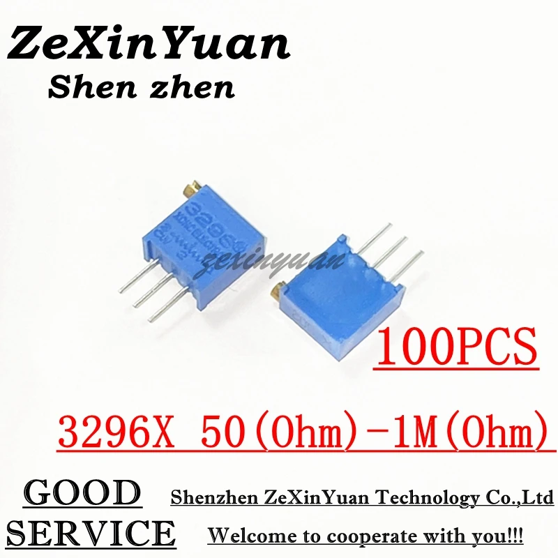 100 шт. 3296 3296X серия резисторный триммер потенциометр 1K 2K 5K 10K 20K 50K 100K 200K 500K 1M Ом 100R 200R