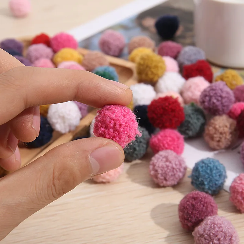 1000 шт. 1 5/2 см искусственное плюшевое искусство круглые однотонные аксессуары для