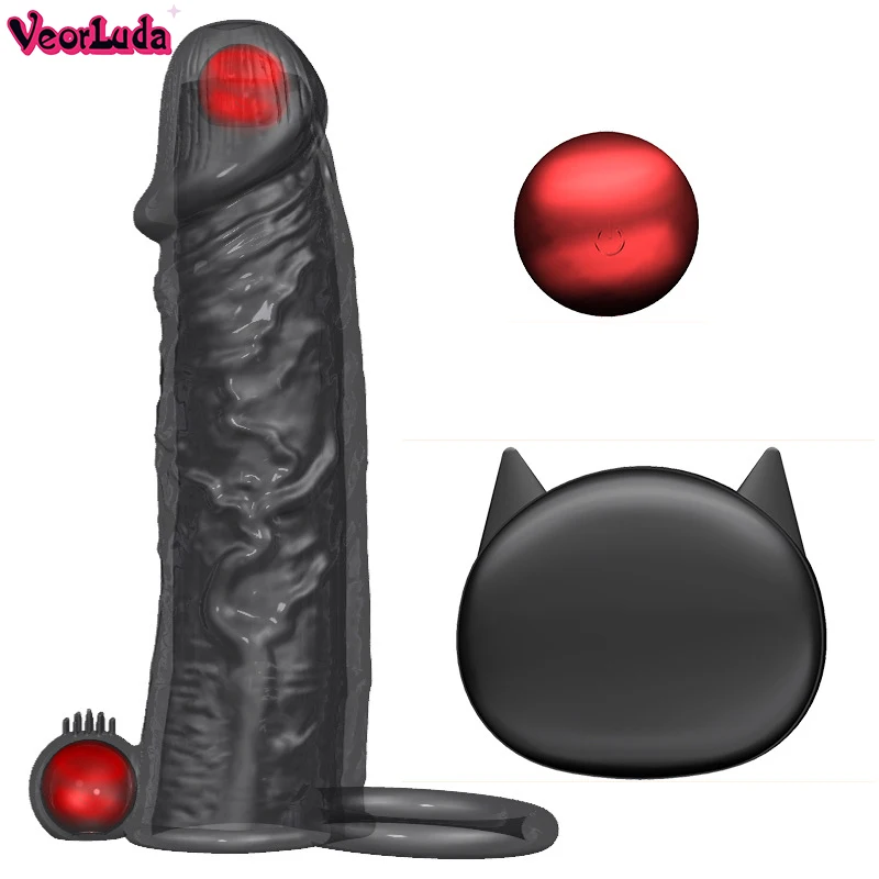 

Men's Wireless Remote Control 10 Frequency Conversion Penis Lengthened And Thickened Clitoral glans double vibration sex product