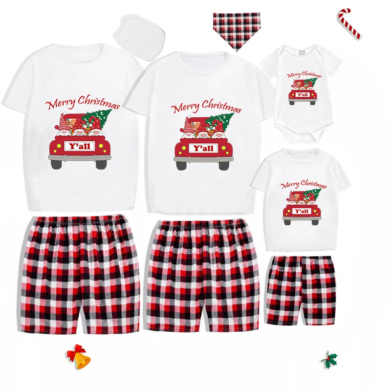 

Christmas Matching Family Pajamas Exclusive Design Gnomies Your Are All Merry Christmas Short Pajamas Set