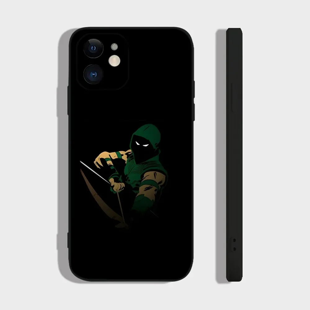 Чехол для телефона Super Hero G-GreenS A-ArrowS iPhone 16 15 14 13 12 11 Plus Pro Max XR XS X 7 8 SE Mini Silicone Soft