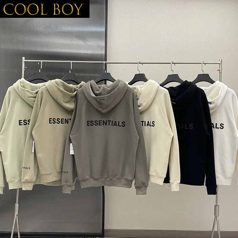 

E BOY Essentials Hoodies Fashion Zipper Hooded Sweatshirts Men's and Woman's Zip Hoodie Cotton Hip Hop Oversized Hoodie Streetwe