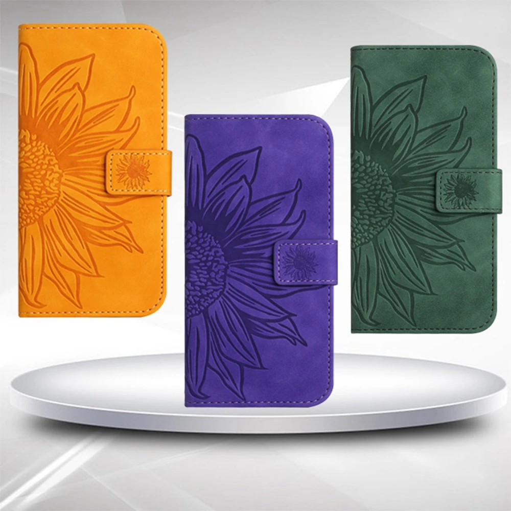 

Sunflower Leather Wallet Phone Cover for Samsung A14 A04 A34 A54 A24 M13 A03 A13 A23 A33 A53 A73 A52 A22 A32 M23 M33 M53 5G Case