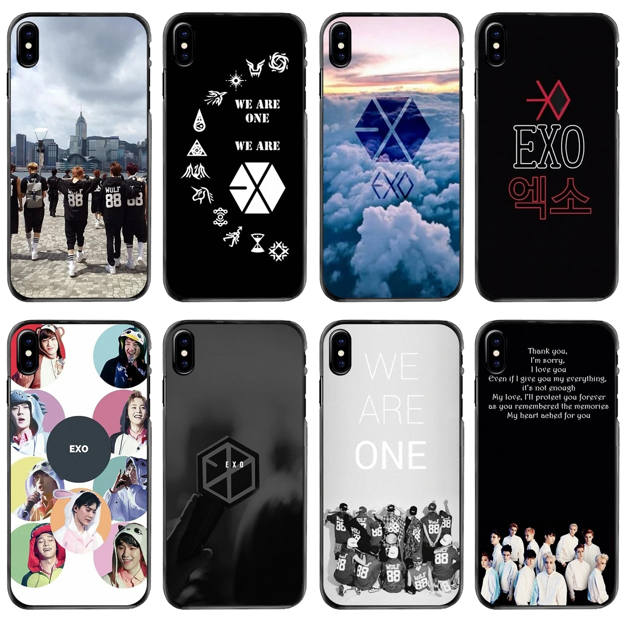 

Hard Phone Cover Case Exo Kpop For Apple iPhone 11 12 13 14 Pro MAX Mini 5 5S SE 6 6S 7 8 Plus 10 X XR XS