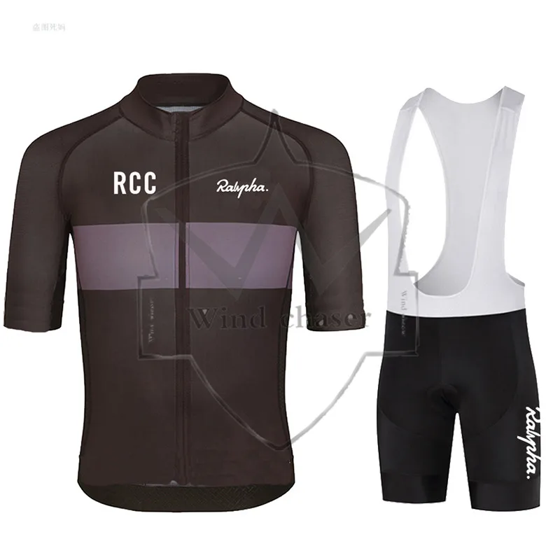 

RCC Cycling Clothes Outdoor Riding Bike MTB Bib Pants Clothing Short Sleeve Sportswear Raphaful Men Cycling Jersey set Triathlon