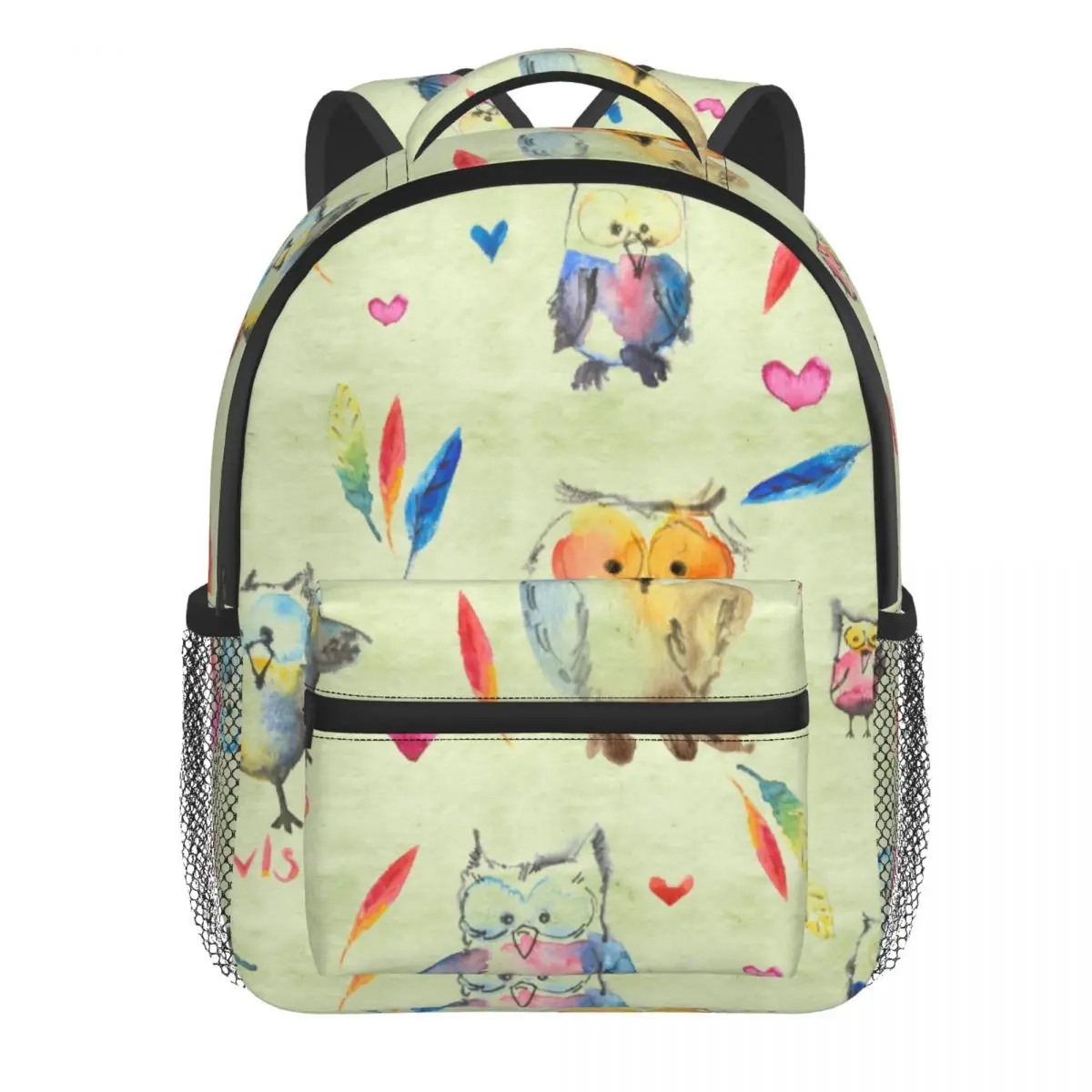 Kids Backpack Cute Owls Watercolor Kindergarten Children Mochila School Bag