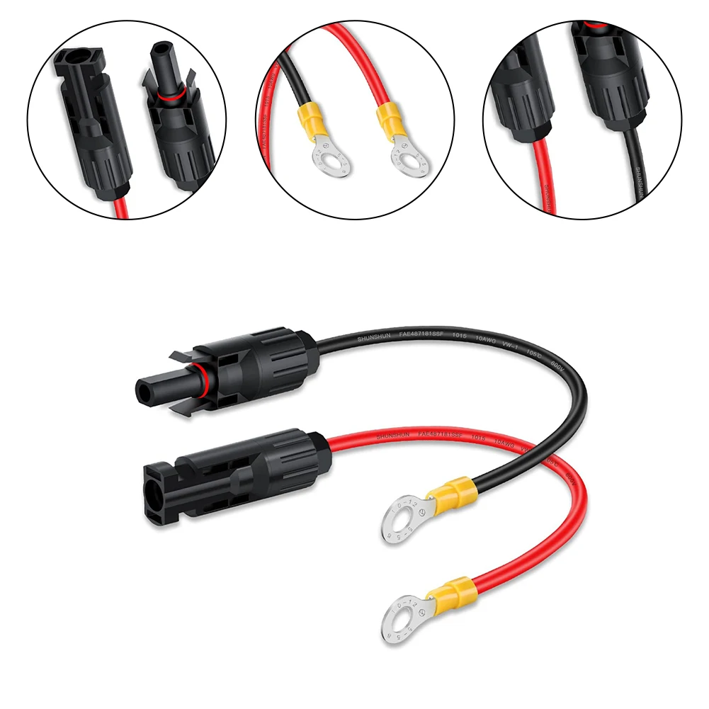 1 пара удлинительного кабеля для солнечной панели разъемы солнечных