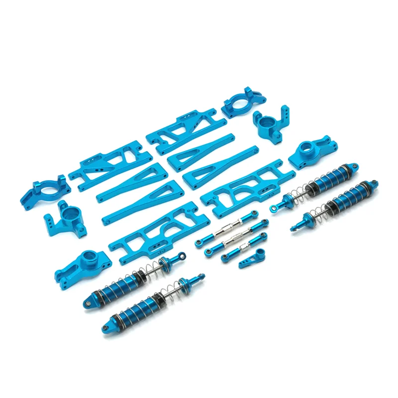 

Metal Upgrade Refit C-seat Steering Cup Swing Arm Shock Absorber 11 Piece Set For WLtoys 104009 12402-A 12409 RC Car Parts