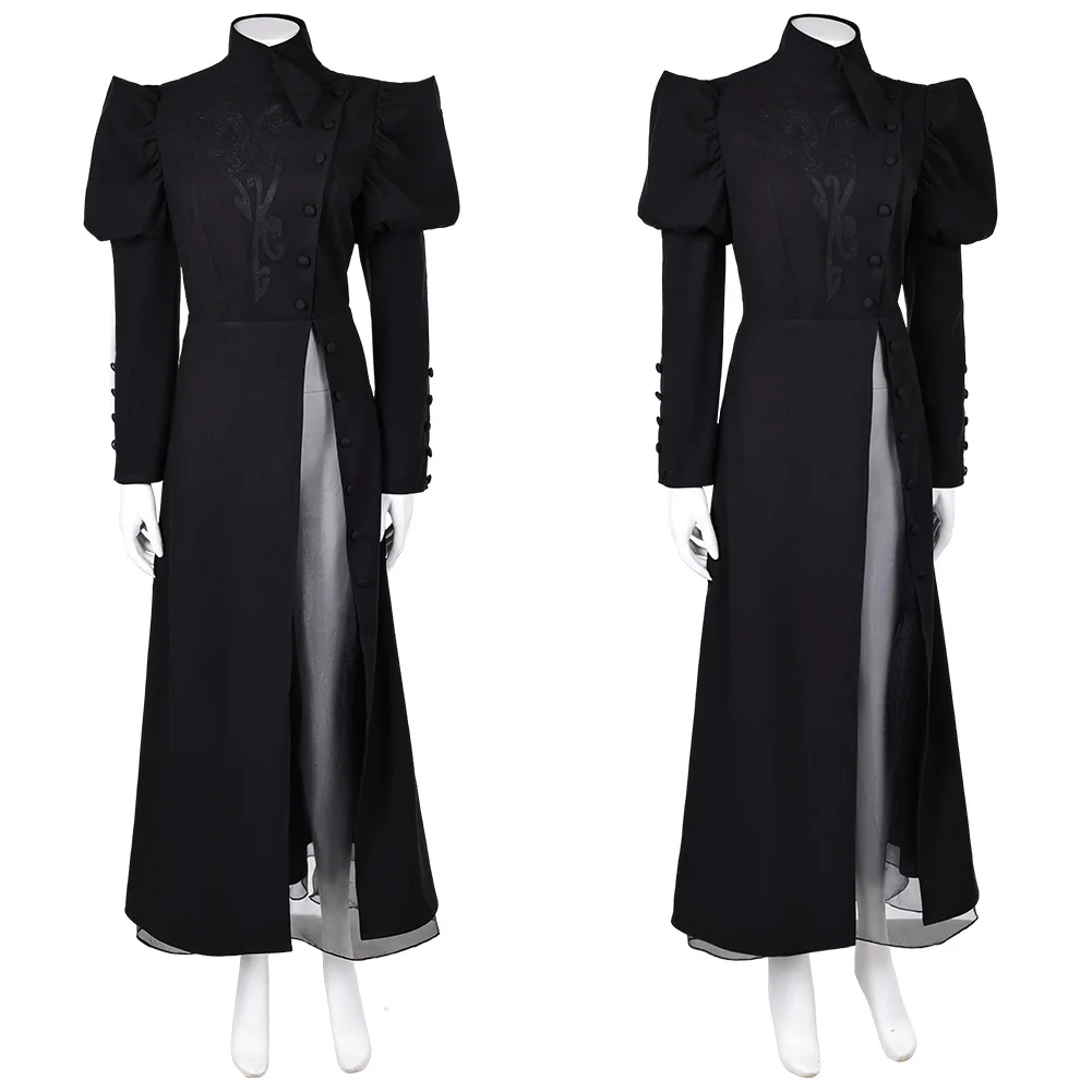 Костюм ведьмы-эльфабы для косплея фантазия маскировка женщин и взрослых черное